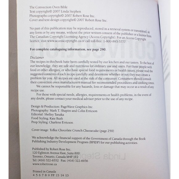 The Convection Oven Bible By Linda Stephen 2007 Cookbook Trade Paperback - Picture 6 of 8